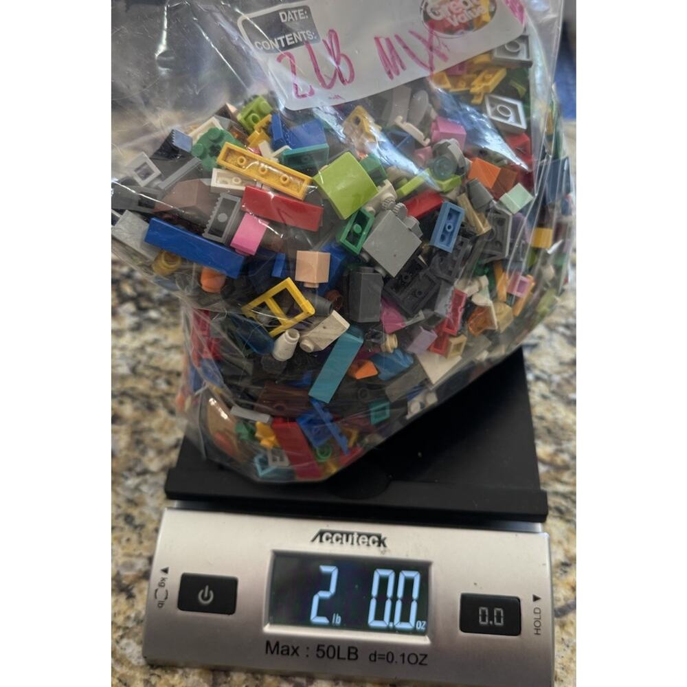 2 TWO POUNDS MIXED LOT OF CLEAN LEGO PIECES from Sets